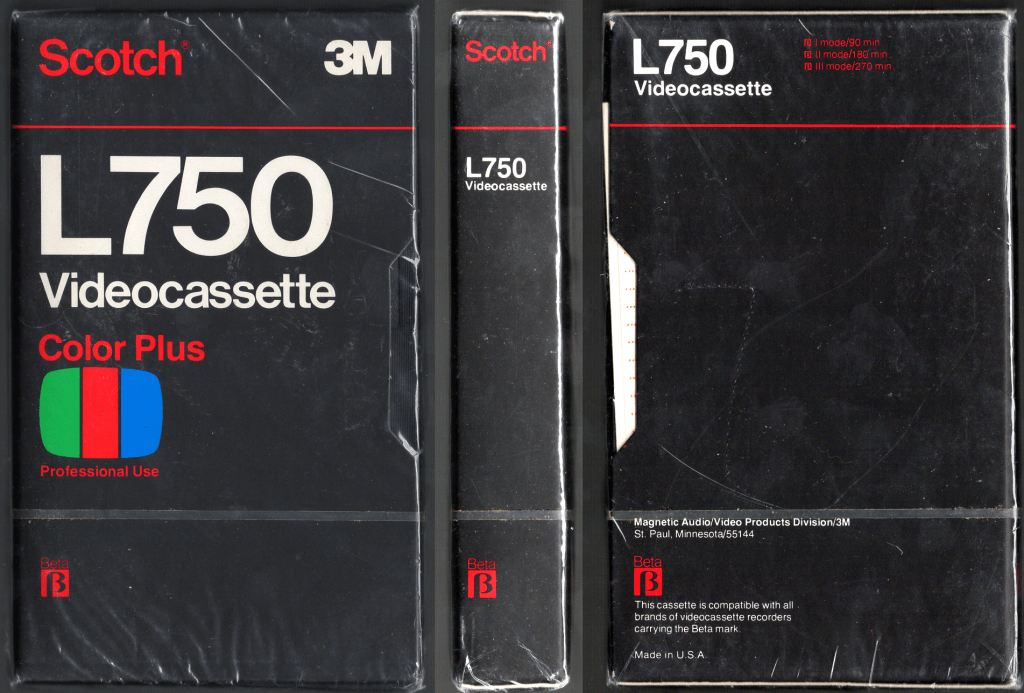 Scotch L750 videocassette Color Plus 3M&nbsp;Beta